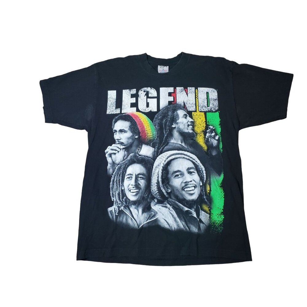 Bob Marley Legend Graphic T-Shirt‎ XL Shaka Wear Super Max Heavy Cotton Black